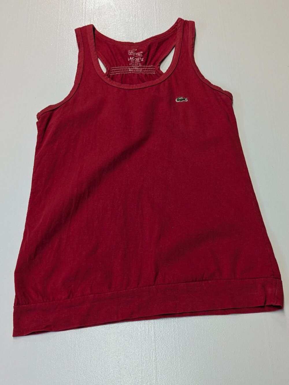 Lacoste Size *XS/Small Red Racer Back Tank